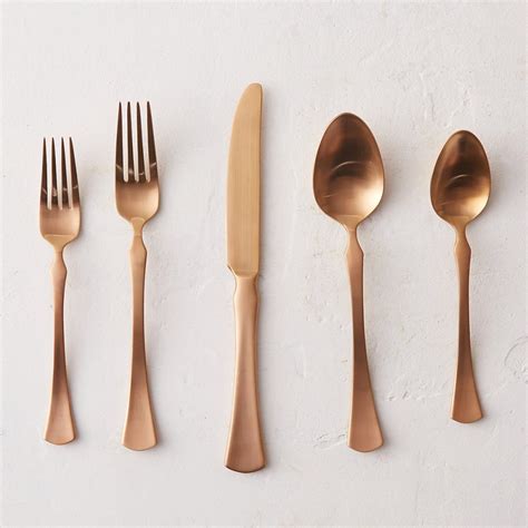 piece copper flatware set silverware terrian katie considers