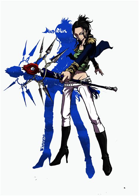 nico robin and rokudou mukuro (one piece and 1 more) drawn by
