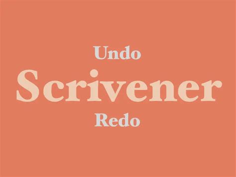 How to Undo in Scrivener - The Techie Senior