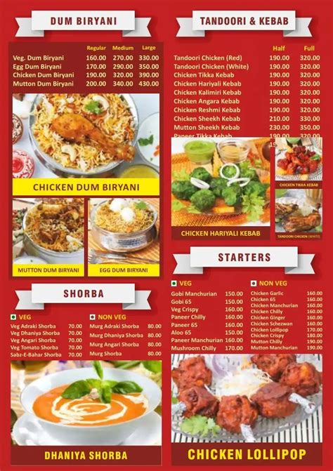 hyderabadi biryani menu menu  hyderabadi biryani kalyan thane