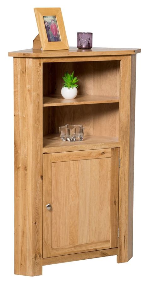 waverly oak medium corner display unit wood corner cabinet oak
