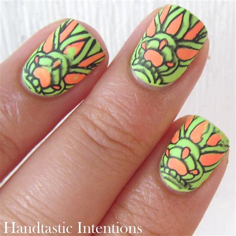 nail art neon 1