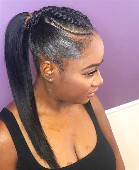 braided ponytail hairstyles  black hair  hairstyles ideas