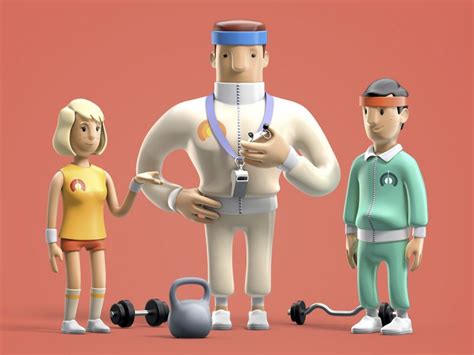 Fitness app character design | Character design, Motion design ...