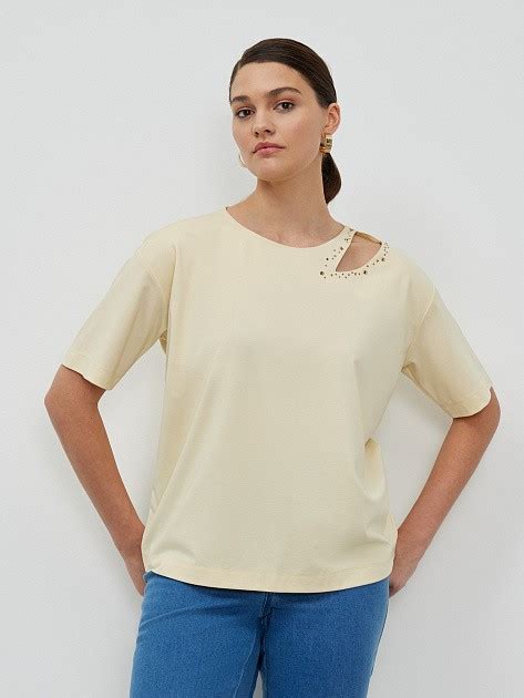 Блуза трикотажная с декором Lalis (арт. BL0691K , цвет Желтый) - купить ...