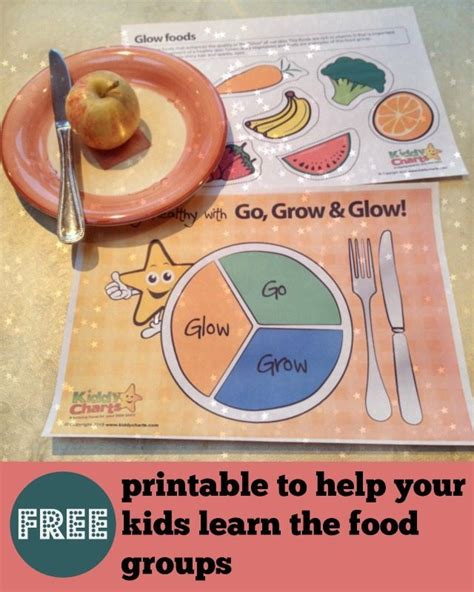 grow glow foods printable  kids