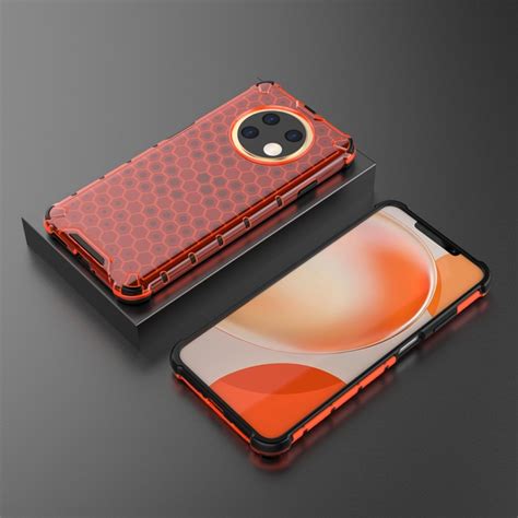 For Huawei Y91 / Enjoy 60X Shockproof Honeycomb Phone Case(Red)