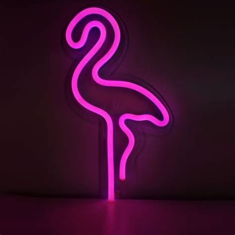 Chibuy ins LED Neon свет Фламинго ночника ПВХ неоновая вывеска яркие ...