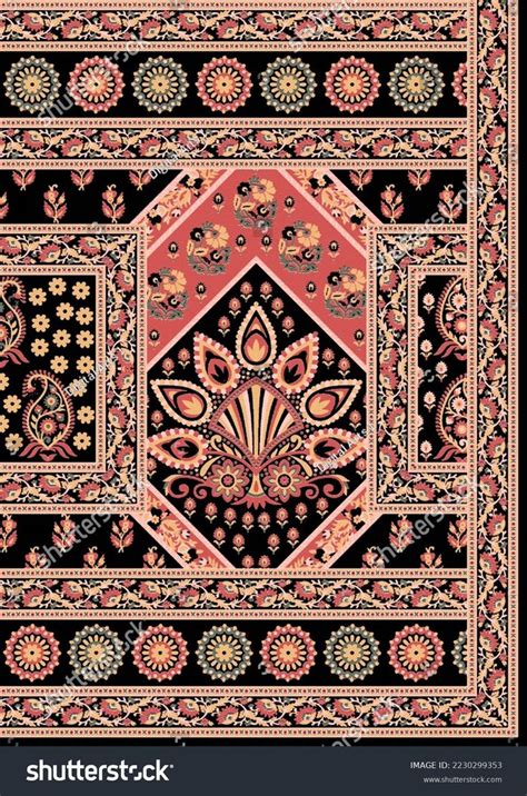 mughal motif border design en