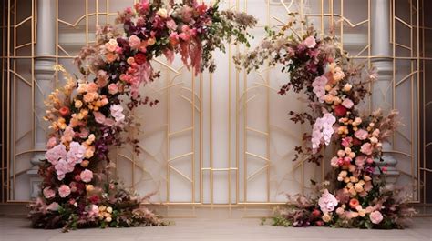 Premium Photo | Wedding floral background