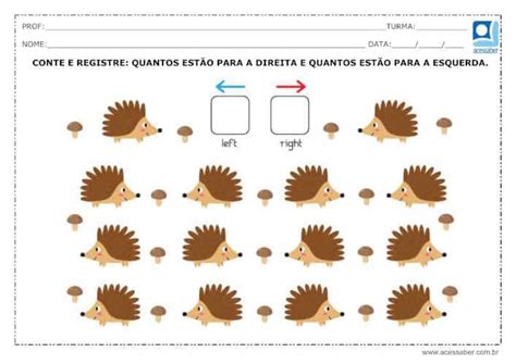 Atividade Direita E Esquerda 1 Ano - Atividade de lateralidade: Direita-esquerda - Ed. Infantil e 1º ano ...