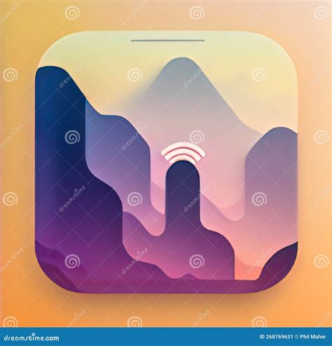 Wireless Service Provider Software App Icon. Generative AI. Stock