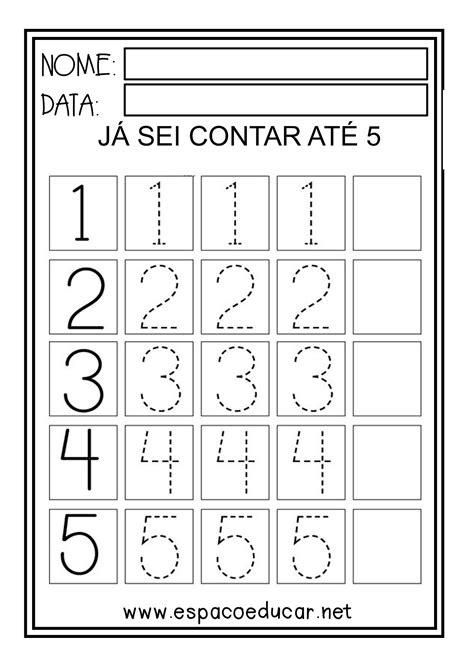 Atividades Com Números De 0 A 5 Para Educação Infantil
