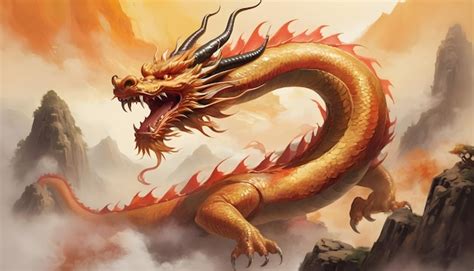Premium Photo | A Chinese painting of a dragon