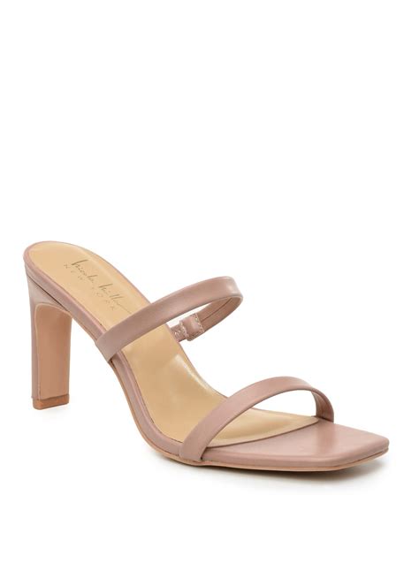 Nicole Miller Womens Heeled Sandals - Stylish Two Strap High Heel Slip