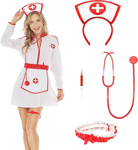 Amazon.com: Halloween Nurse Cosplay Costume Accessories Set Including