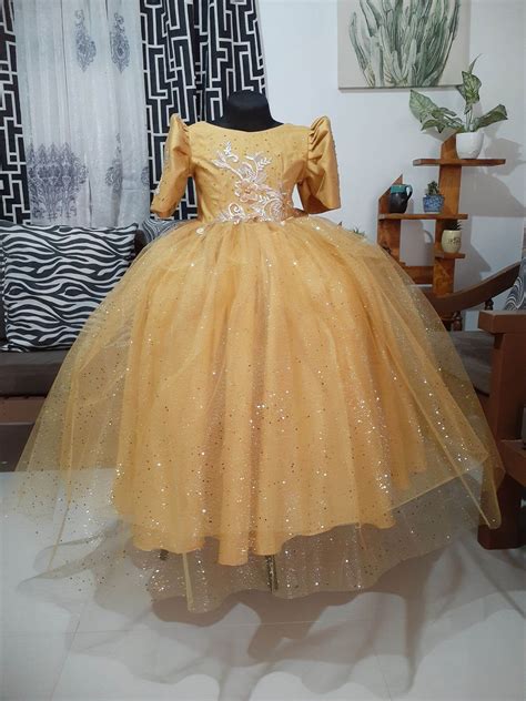 filipiniana kids gown glitters | Lazada PH