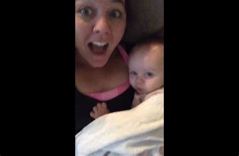 Lovable baby says, "I love you".