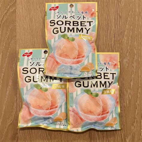 ノーベル - NOBEL ノーベル ソルベット グミ SORBET GUMMY 白桃味 3袋の通販 by ami's shop｜ノーベルならラクマ