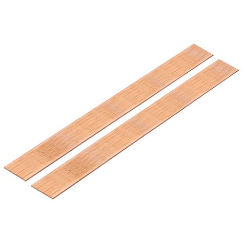 2Pcs 15.8" x 1.2" Copper Flat Bar,1/8" Thickness Copper Bar Stock for