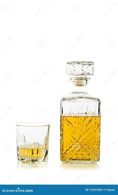 Antique Bottle Of Whiskey / Scotch On White Stock Image - Image of ...
