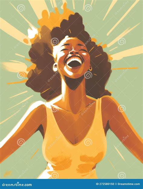 A Young Black Woman Closing Her Eyes and Throwing Her Head Back with