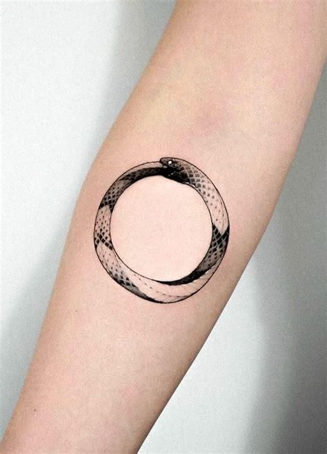stunning ouroboros tattoos  meaning  mindful life small