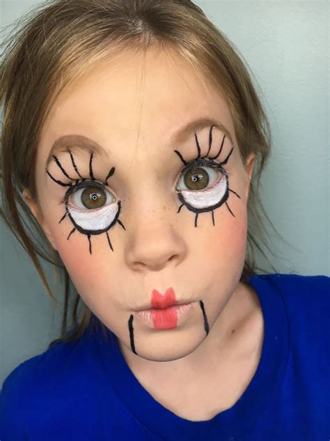 Creepy doll makeup for little girl | Halloween makeup easy, Creepy doll ...