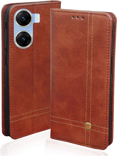 Jkobi Flip Cover Case for Vivo V29e 5G (Stitched Leather with Magnetic ...