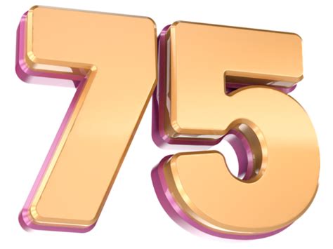 Number 75 PNGs for Free Download