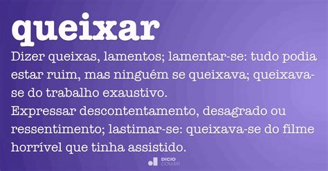 Como Se Escreve Queixar