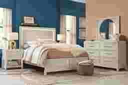 Sunside Way 5 Pc Sand Light Wood King Bedroom Set With Dresser, Mirror ...