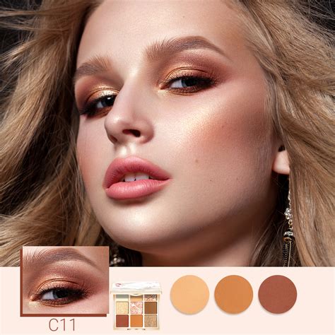 CATKIN 9 Colors Eyeshadow Palette Highly Pigmented Matte&Shimmer Smooth ...