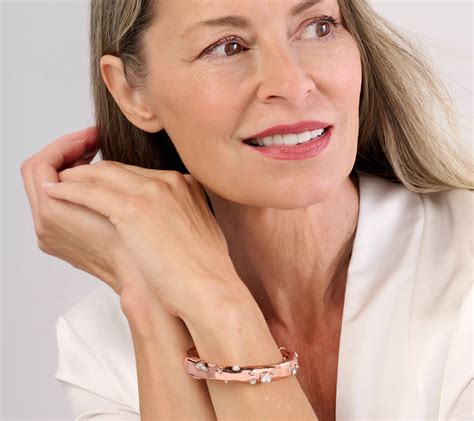 Susan Graver Embellished Metal Bangle - QVC.com