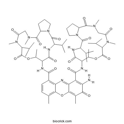 Actinomycin D | CAS:50-76-0 | RNA polymerase inhibitor | High Purity ...