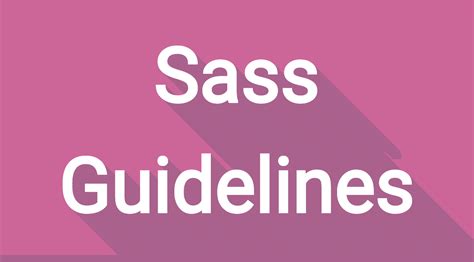 sass guidelines