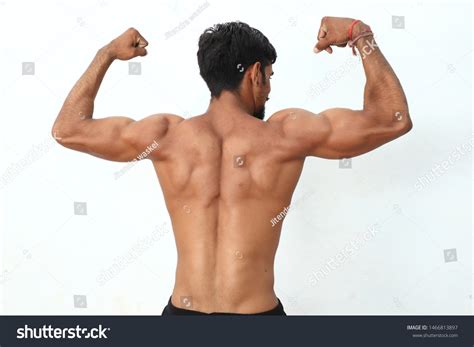 Man Muscular Back Pose Bodybuilder Workouts Stock Photo 1466813897 ...