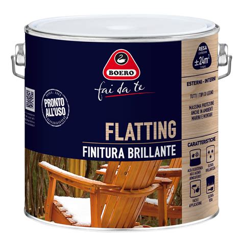 Flatting a base solvente BOERO FAI DA TE brillante incolore lucido 2 lt
