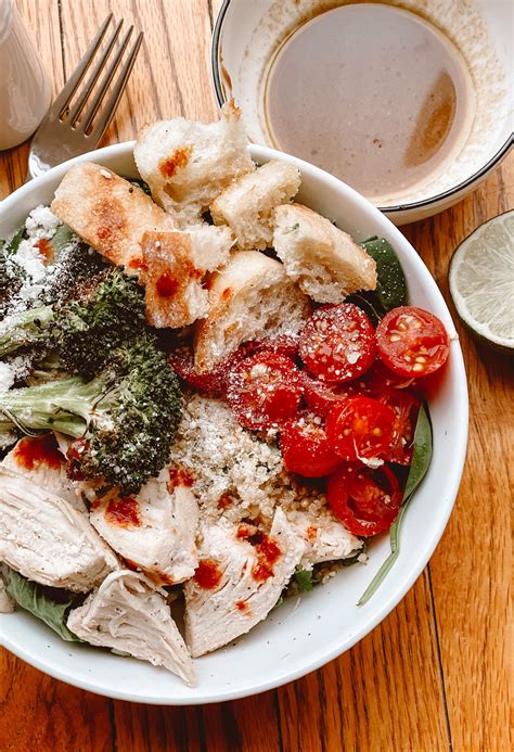 Chicken Parmesan Salad with Balsamic Dressing - Thyme With Caroline