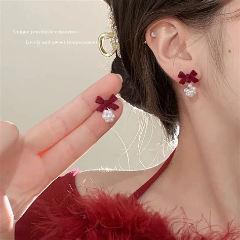 Винтажные красные серьги KADRUFI | AliExpress