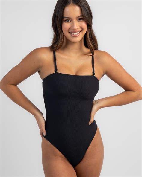 Shop Topanga Carmen Strapless One Piece Swimsuit In Black - Fast