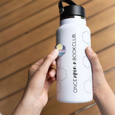 Sticker Collector Water Bottle (White) – Fun & Functional 💧 – Once Upon