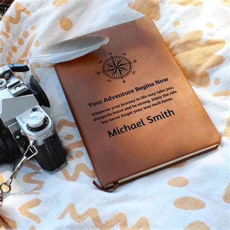 Your Adventure Begins Now, Personalized Journal, Custom Notebook