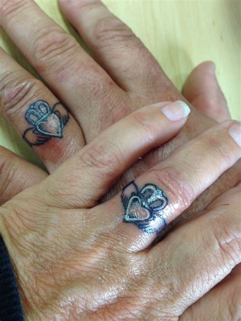 Claddagh Ring Finger Tattoo