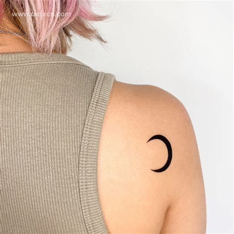 Black Crescent Temporary Tattoo - Set of 3 – Tatteco