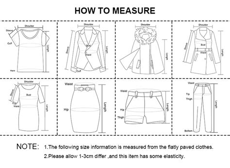 womens size guide ladies  fashion measurements chart queenfy