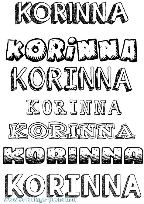 Coloriage du prénom Korinna : à Imprimer ou Télécharger facilement