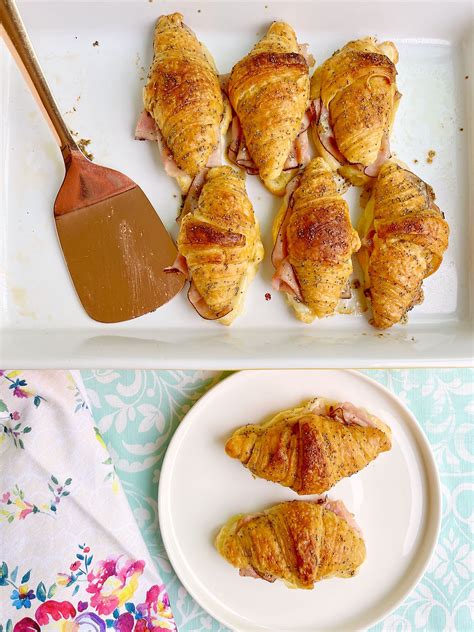 Hot Ham and Cheese Croissants