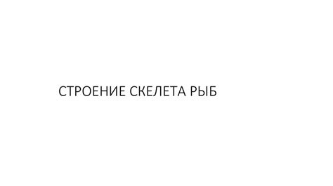 Строение скелета рыб - презентация онлайн