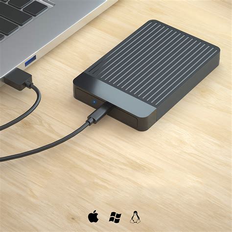 Rack Case за външен твърд диск/SSD, Vaxiuja, 2.5", USB 3.0, SATA, UASP ...